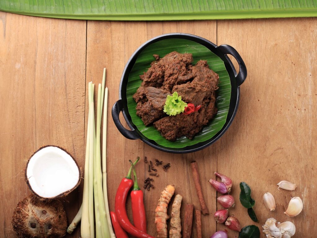 Rendang Padang Spicy beef stew from Padang, Indonesia The Popular Indonesian Traditional Food