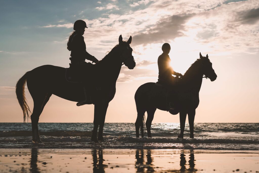 teenage girls on horseback standing in the water 2023 11 27 05 26 25 utc