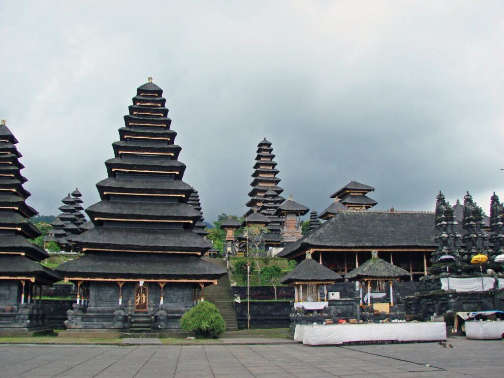 Besakih, temple the largest Hindu temple in Bali A complex of temples in the village of Besakih on the slopes of Mount Agung in eastern Bali, Indonesia