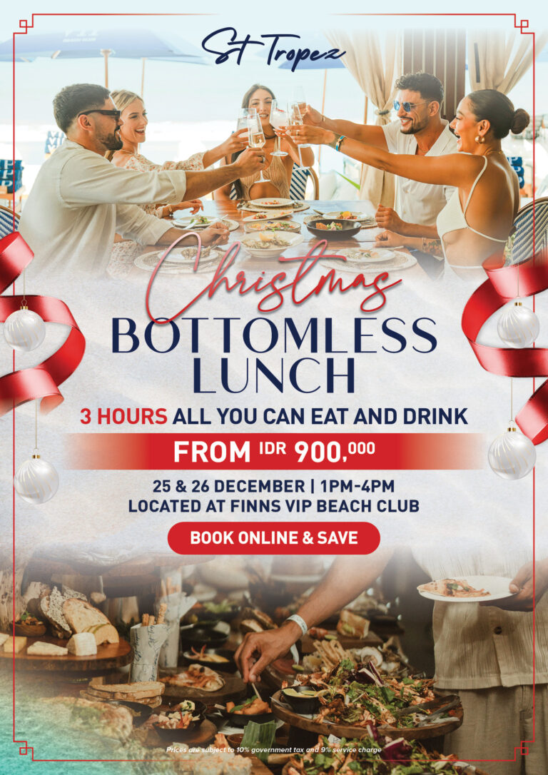 2024 11 STTROPEZ BOTTOMLESS LUNCH CHRISTMAS poster