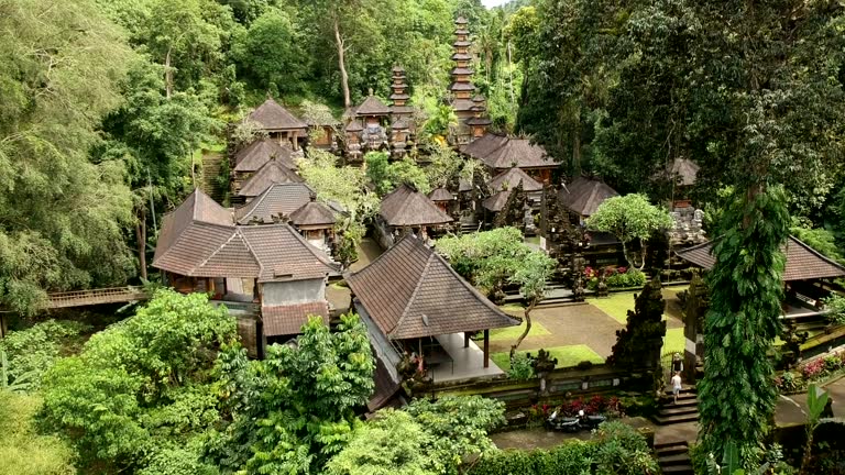 8th century ancient temple in scenic jungle surrounds