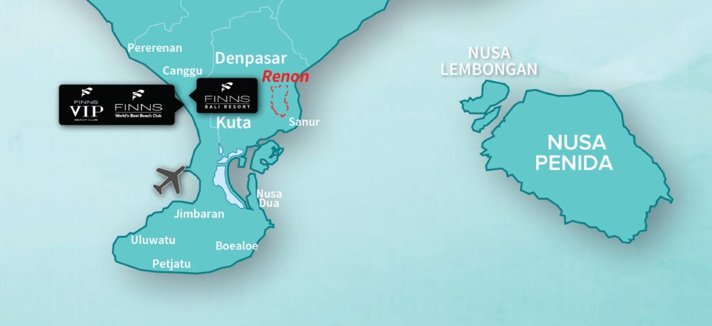 Renon FINNS BALI MAP