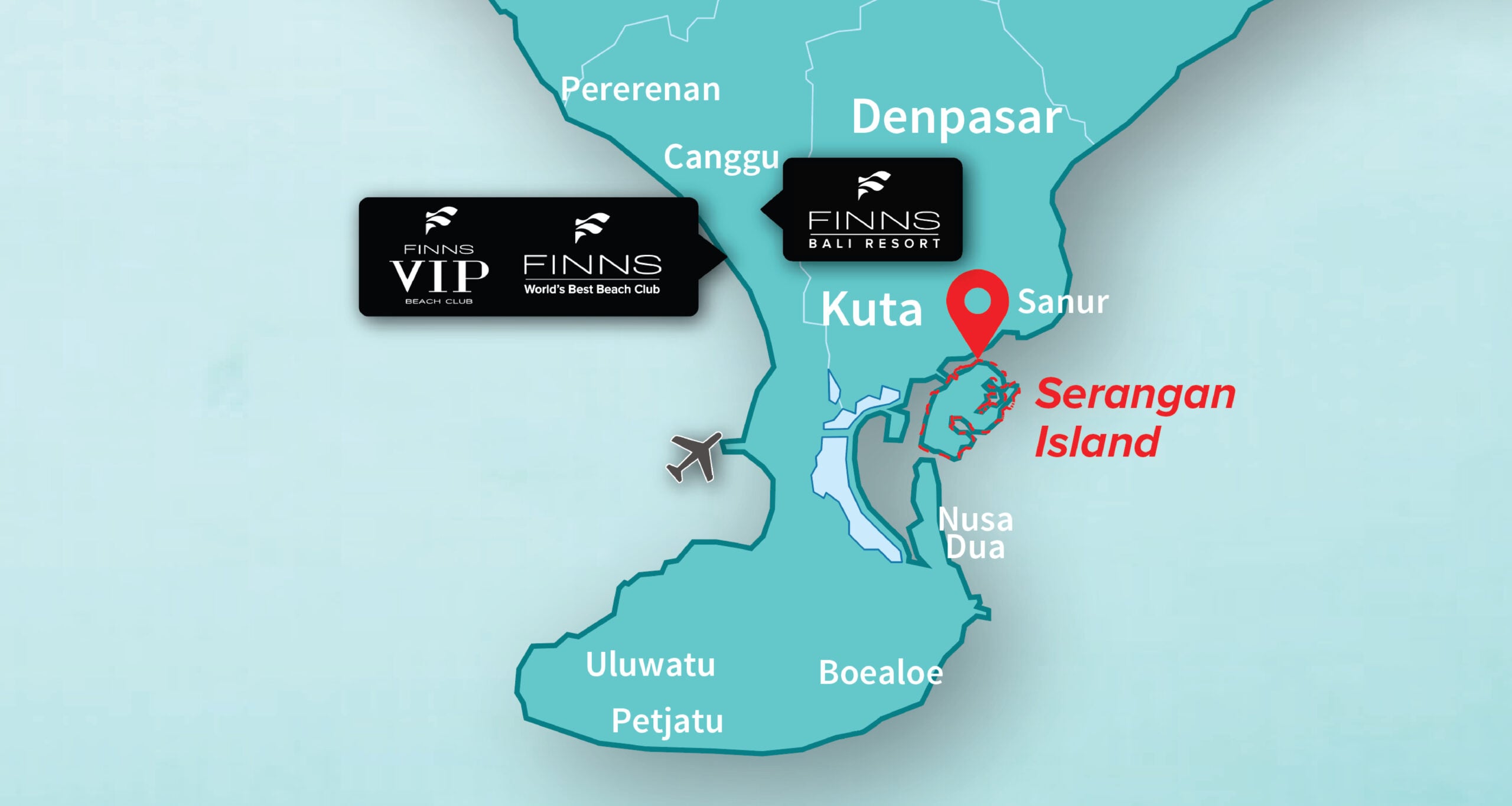 Serangan Island FINNS BALI MAP