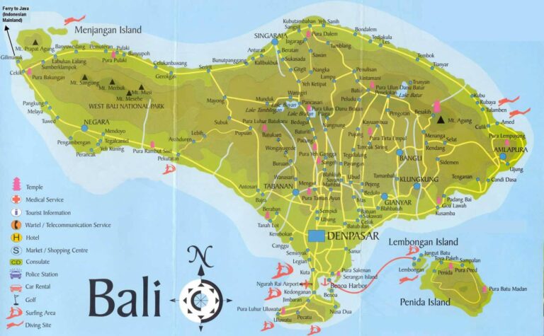 Bali Tourist Map