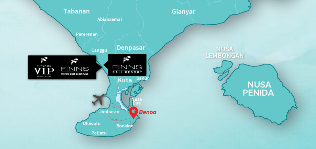 Benoa FINNS BALI MAP