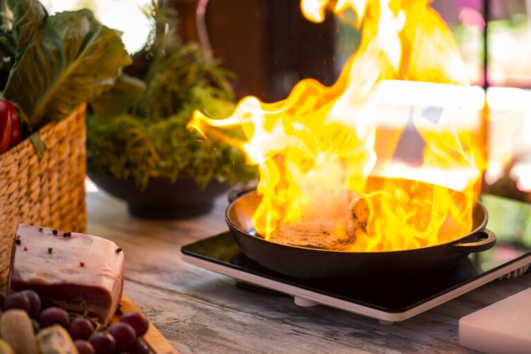 Flame in a pan