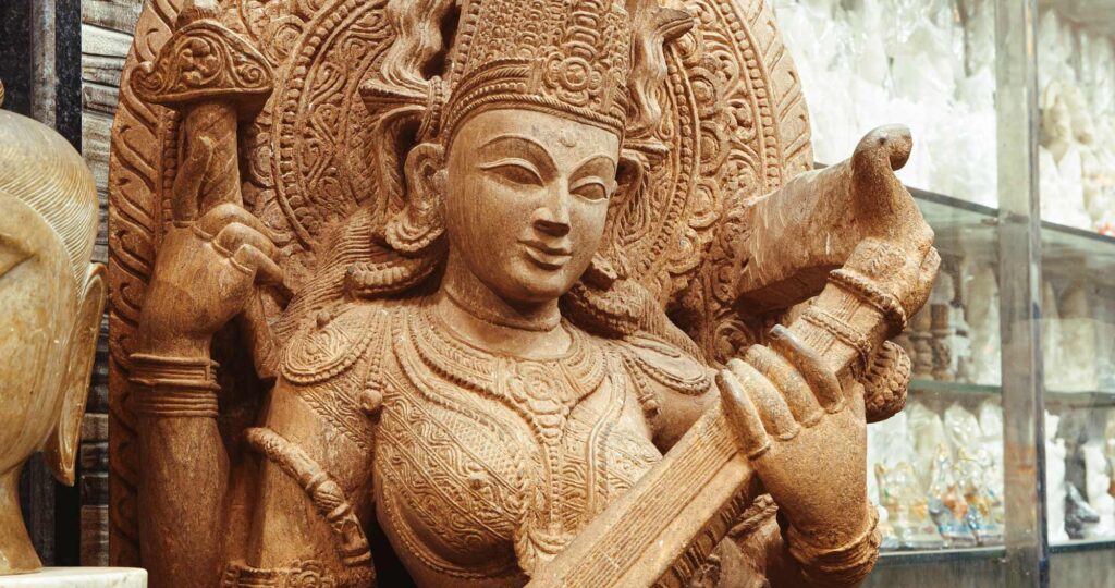 saraswati with marble and granite goods statues bas 2025 02 25 02 07 01 utc