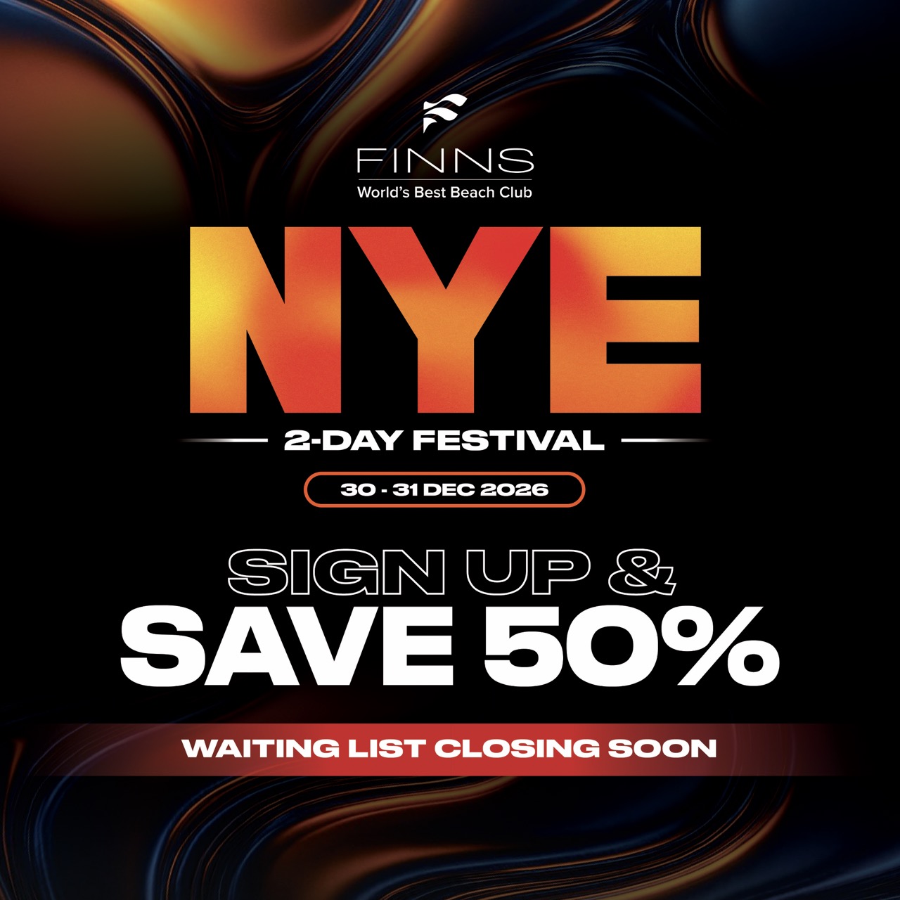 2026 NYE JOIN THE WAITING LIST CLOSING SOON