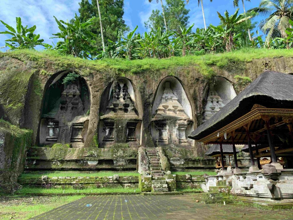 The cliffside with four candi at Gunung Kawi Temple 12071180 Periatin Anjarasih Fey Anjar