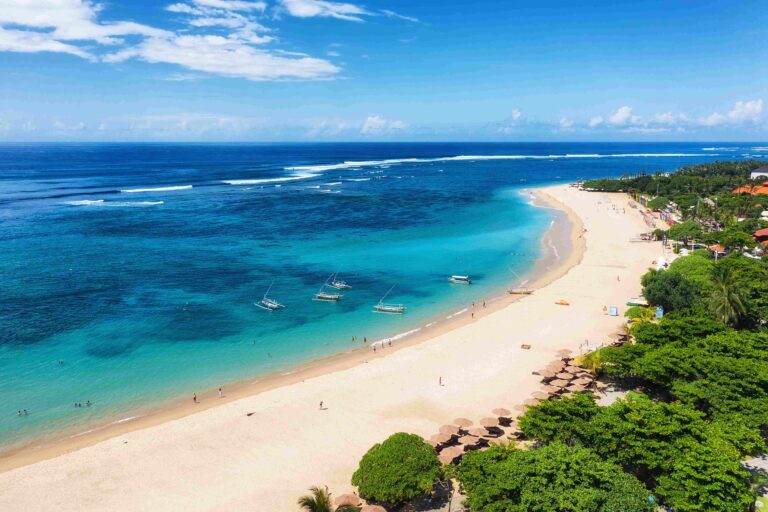 aerial view at beach and ocean turquoise water ba 2025 03 05 03 28 46 utc nusa dua