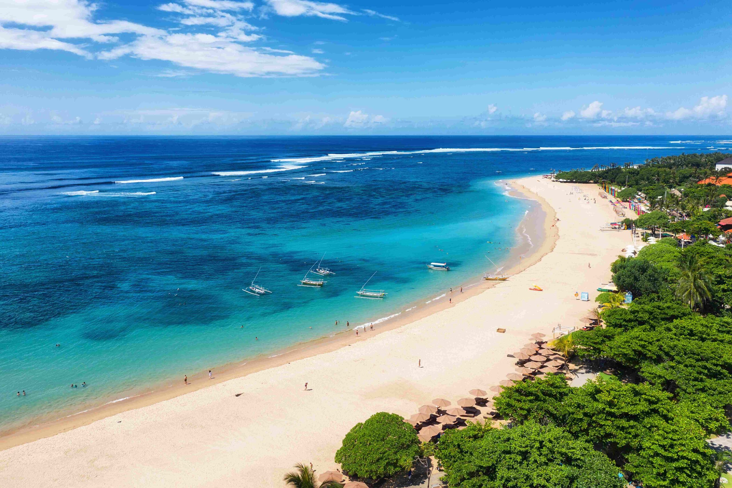 aerial view at beach and ocean turquoise water ba 2025 03 05 03 28 46 utc nusa dua