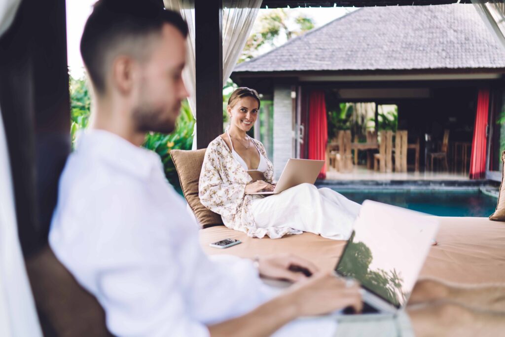 happy digital nomad using 4g internet on modern ne 2025 04 02 08 53 20 utc expat nomad
