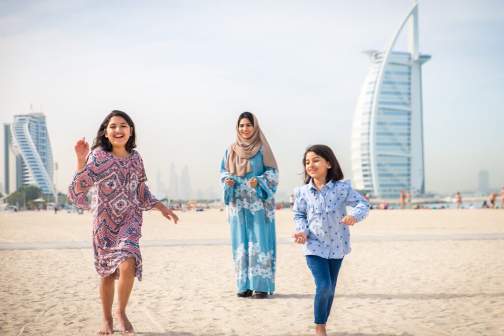 Happy family in Dubai