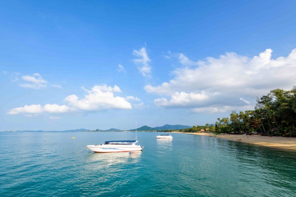 Sea at Na Phralan beach in Samui island