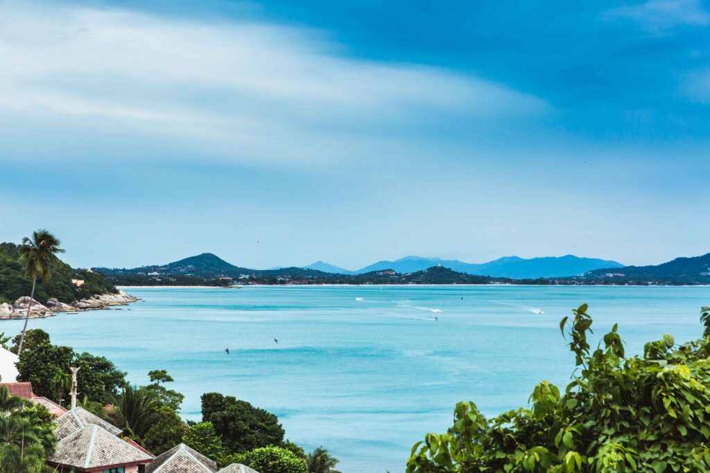 Viewpoint to the ocean in Koh Samui island, Thailand