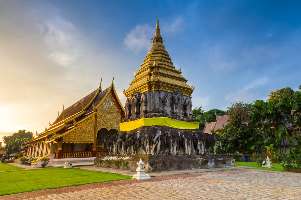 Wat Chiang Man at sunrise, Thailand