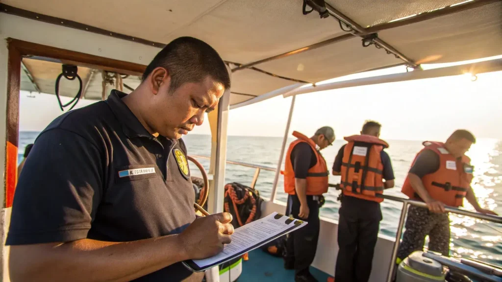 Boat Safety Check on Phinis Boat Management Service Komodo Luxury