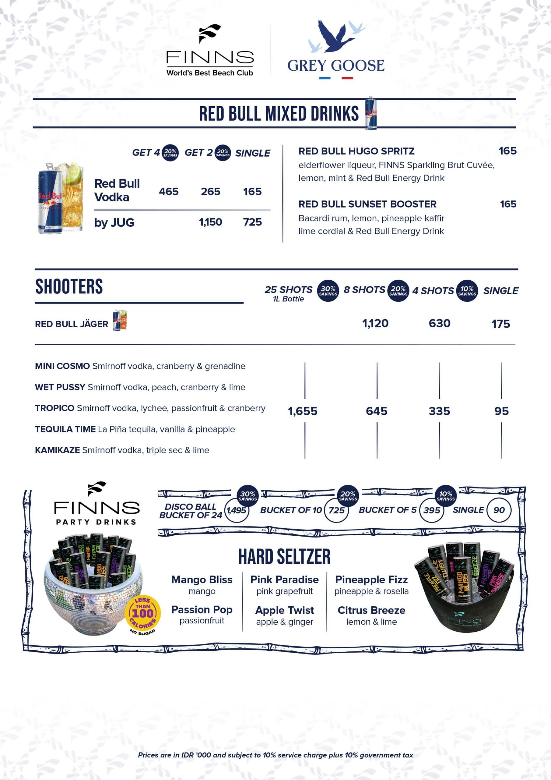 2026 JULY A3 selection drink menu VIP GG A4 web2