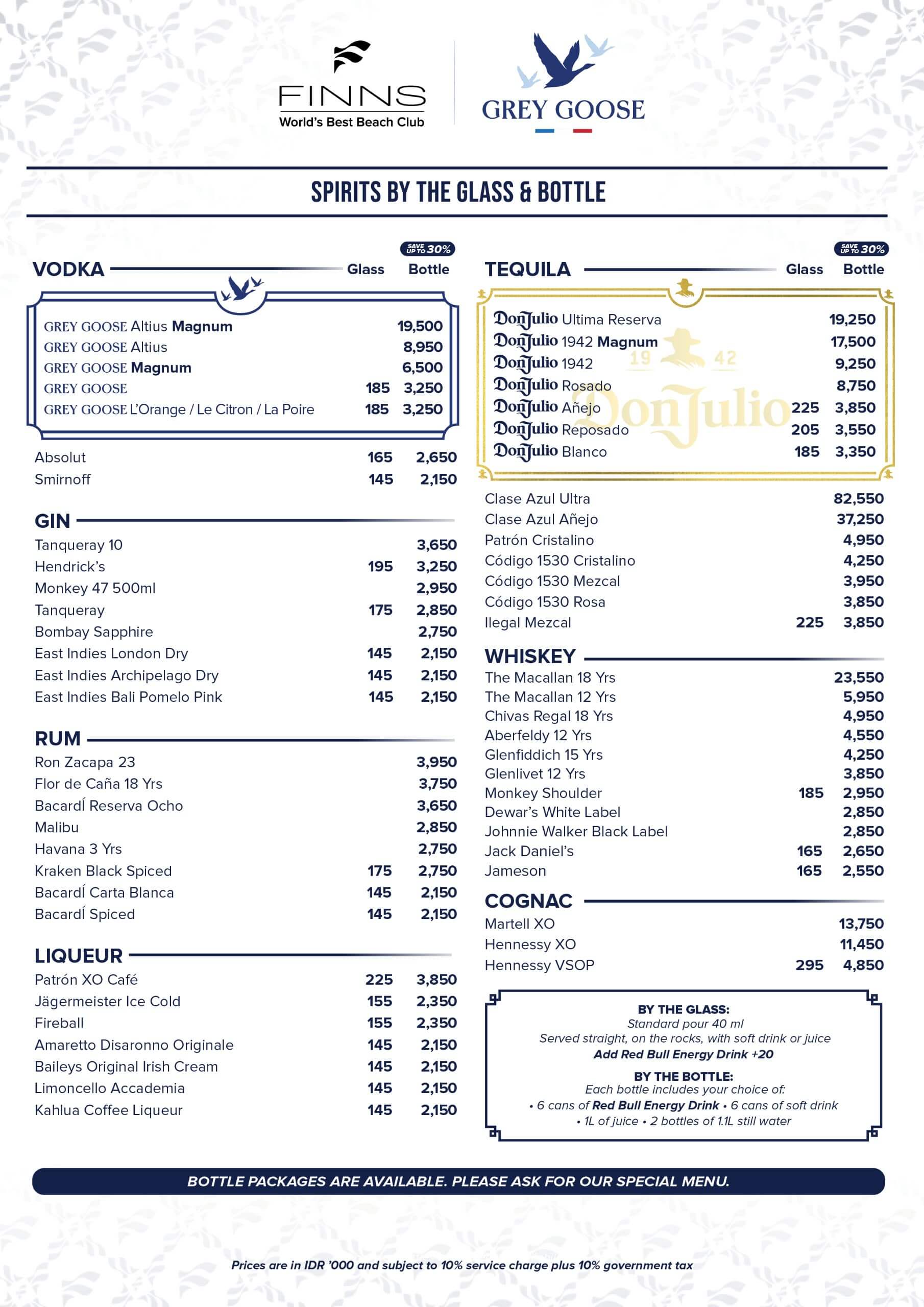 2026 JULY A3 selection drink menu VIP GG A4 web4