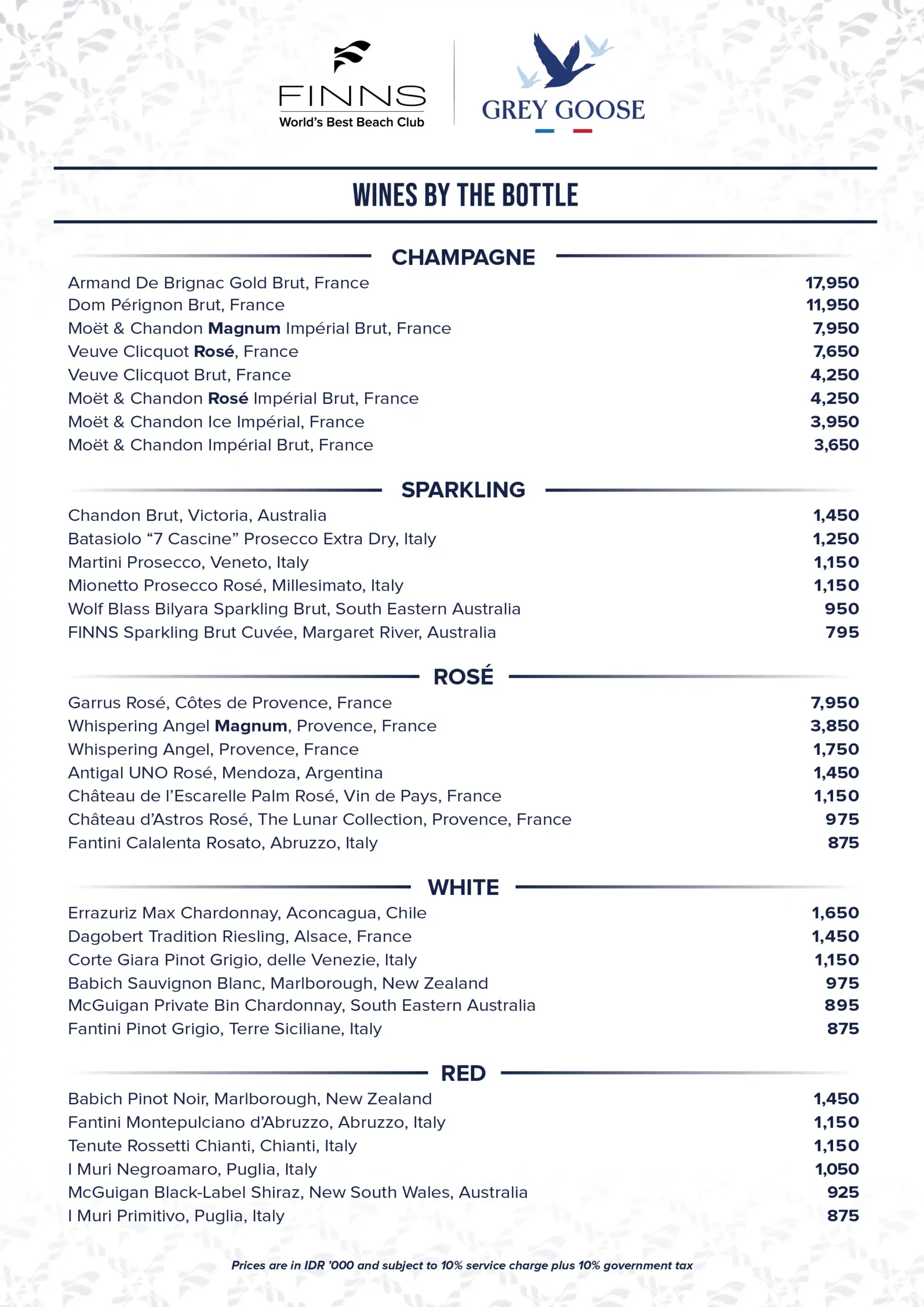 2026 JULY A3 selection drink menu VIP GG A4 web5