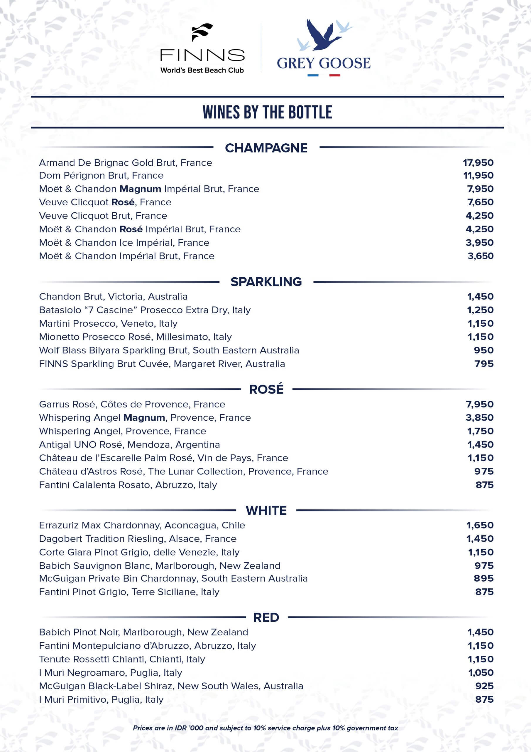 2026 JULY A3 selection drink menu VIP GG A4 web5