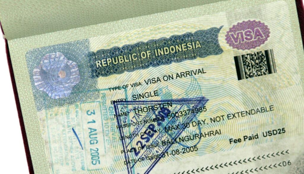 Bali visa on arrival